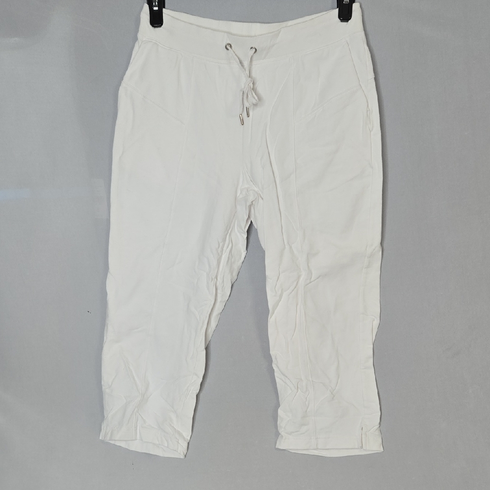 Time and Tru Women's Linen Blend Cropped Cargo Pants, 28" Inseam, Size Small 4-6